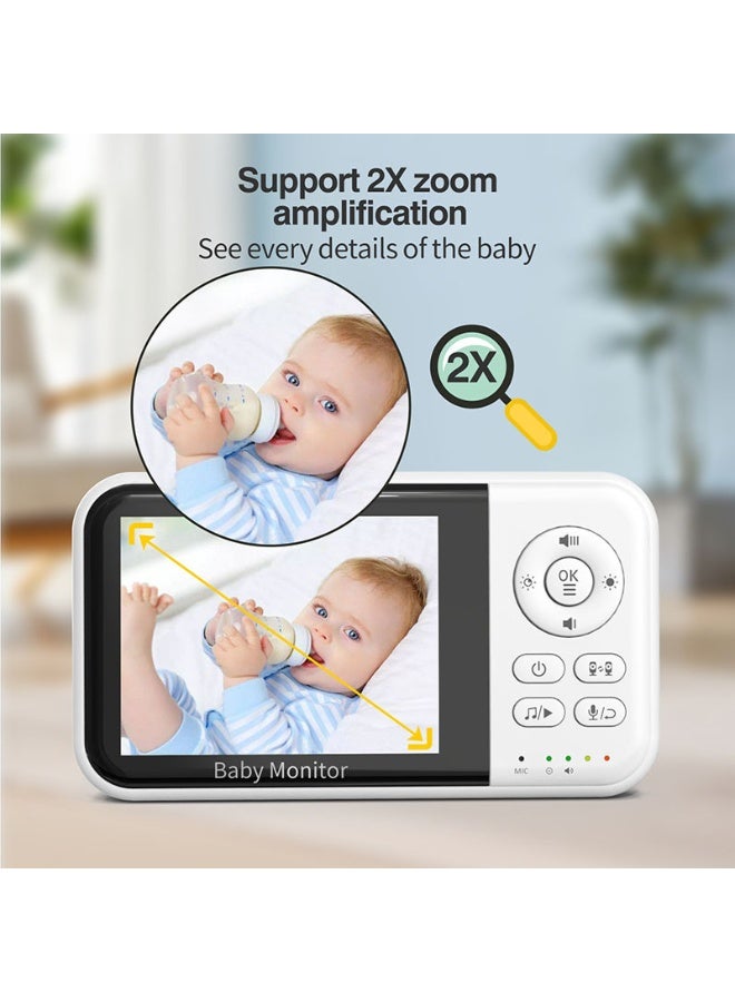 vtech VM819 Baby Monitor, 2.8 Screen, Night Vision, 2-Way Audio, Temperature Sensor and Lullabies, Secure Transmission No WiFi - Image 2