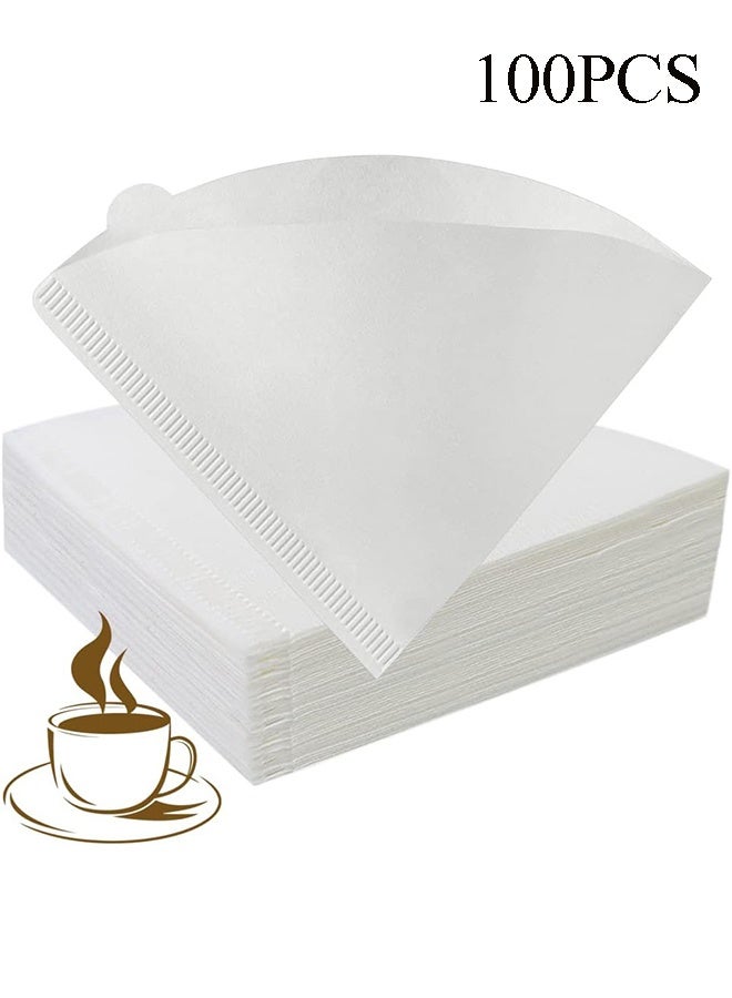 واي جيه 100 قطعة من القهوة مرشح ورق V60 الحجم 02 أبيض - Image 1