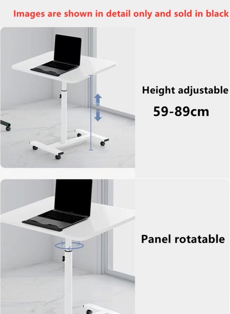 Kutis 1-Piece Height Adjustable Laptop Desk Study Desk Computer Table Assorted White/Black 55x32x89 cm - Image 2