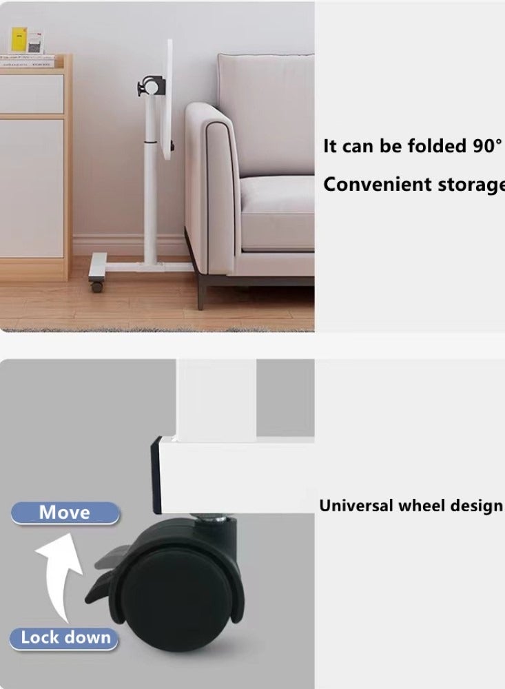 Kutis 1-Piece Height Adjustable Laptop Desk Study Desk Computer Table Assorted White/Black 55x32x89 cm - Image 3