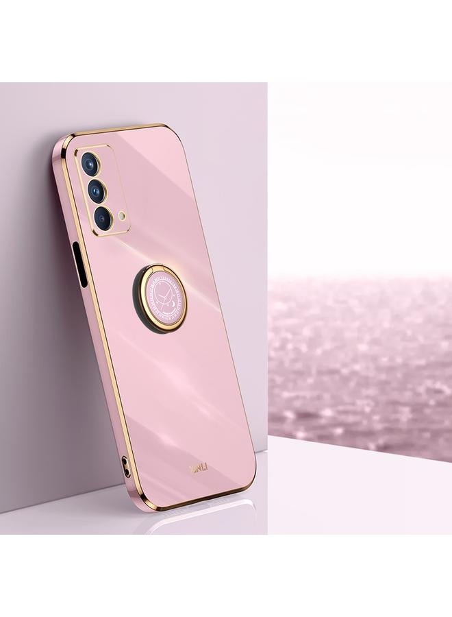 The Bros Case For OPPO A93 Straight Edge 6D Electroplate TPU Phone Case with Ring Holder