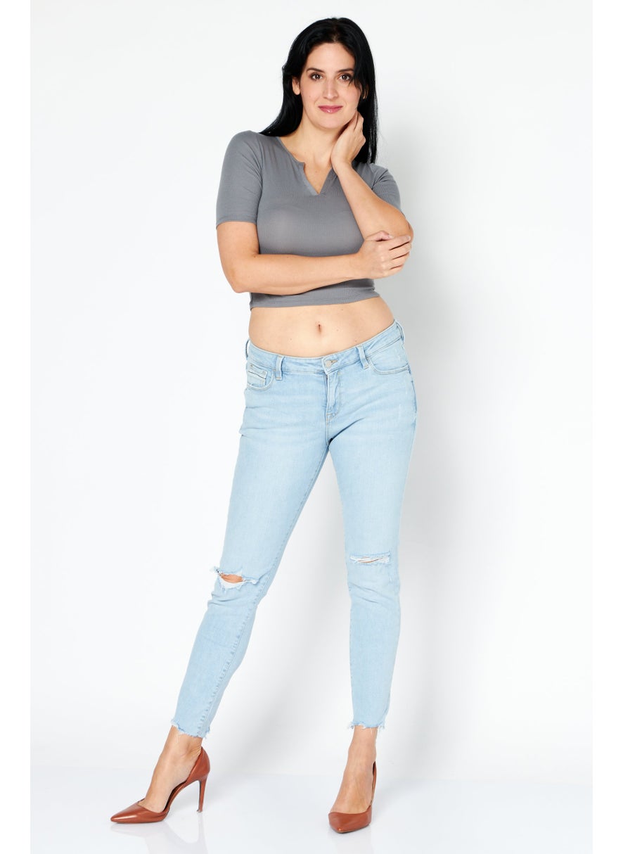 Women Skinny Fit Rip Wash Stretchable Denim Jeans, Blue - pzsku/ZDEDA07A6E1AAAF2B168DZ/45/_/1740495044/7f849222-cd16-4e26-8b3b-ad4c09994ab3