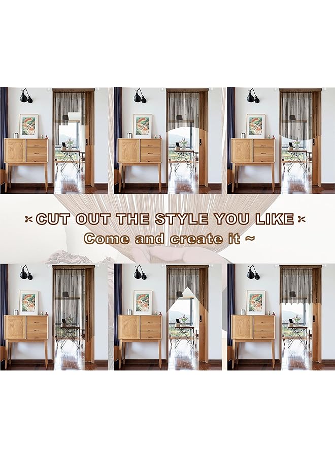 erorex Beaded Curtain Beaded Curtains For Doorways Crystals Suitable For Interior Hanging Decoration And Partitions Closet Curtains 39 Inch X79 Inch Coffee - Image 5