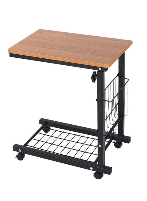 Laptop Table Overbed Bedside Desk Mobile Computer Table Stand Desk Rolling Overbed Table with Wheels Height Adjustable Tray Table for Laptop Bed Sofa Side Table