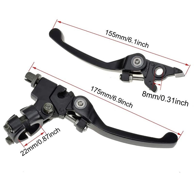 KAKO Clutch Brake Handle Levers for 22mm 7/8 inch Handlebar, Fit for 110cc 125cc 140cc TTR SSR Xmotos Apollo 125 Pit Dirt Bike CRF50 CRF70 Motor Bike Motocross Parts - Image 3