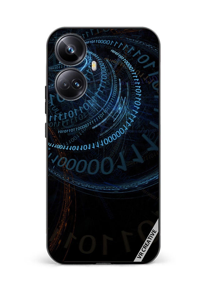 VR CREATIVE Protective Case Cover For Realme 10 Pro Plus Binary Code Abstract Design Multicolour - Image 1