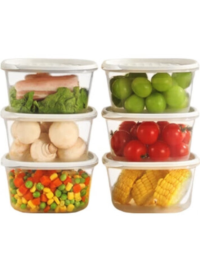 COOKER KING Chuidahuang Refrigerator Storage Containers, Food-grade, Microwave-safe, Refrigerator-ready, Airtight Containers, 6-piece Set, 700ml - Image 1