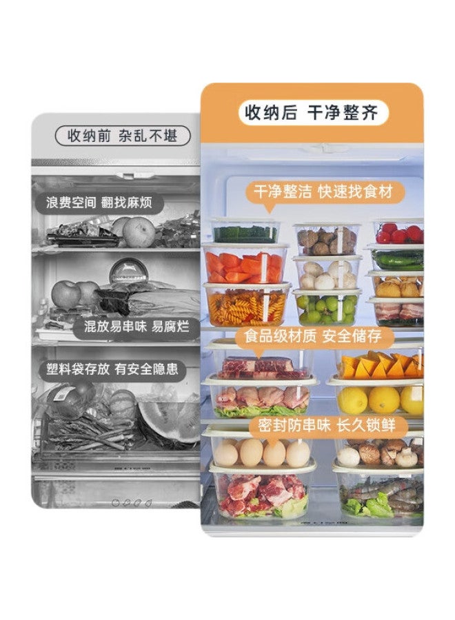 COOKER KING Chuidahuang Refrigerator Storage Containers, Food-grade, Microwave-safe, Refrigerator-ready, Airtight Containers, 6-piece Set, 700ml - Image 3