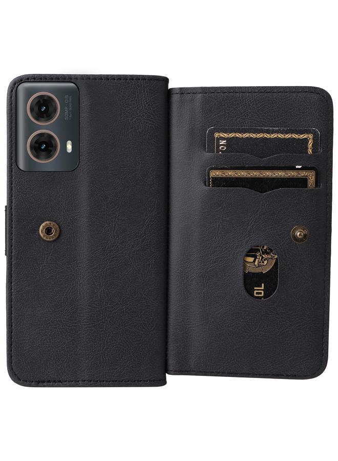 S-TOP Case For Motorola Moto G85 Multi-Function Wallet 10 Card Slots Leather Phone Case - Image 4