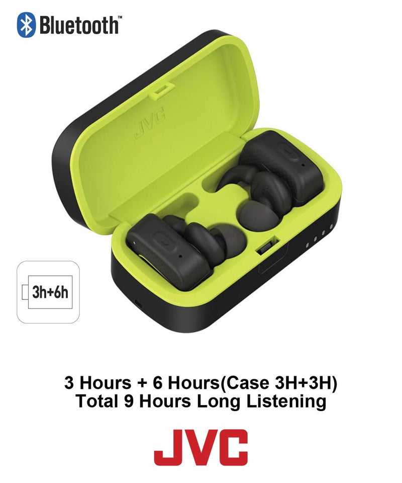 JVC True Wireless Earbuds for Sports & Fitness, Sweat/Water Proof IPX5, Bluetooth Connectivity, Pivot Motion Fit, 3 Point Support Structure, 3+6 Hours Battery Life - HAET90BTB (Black) - Image 3