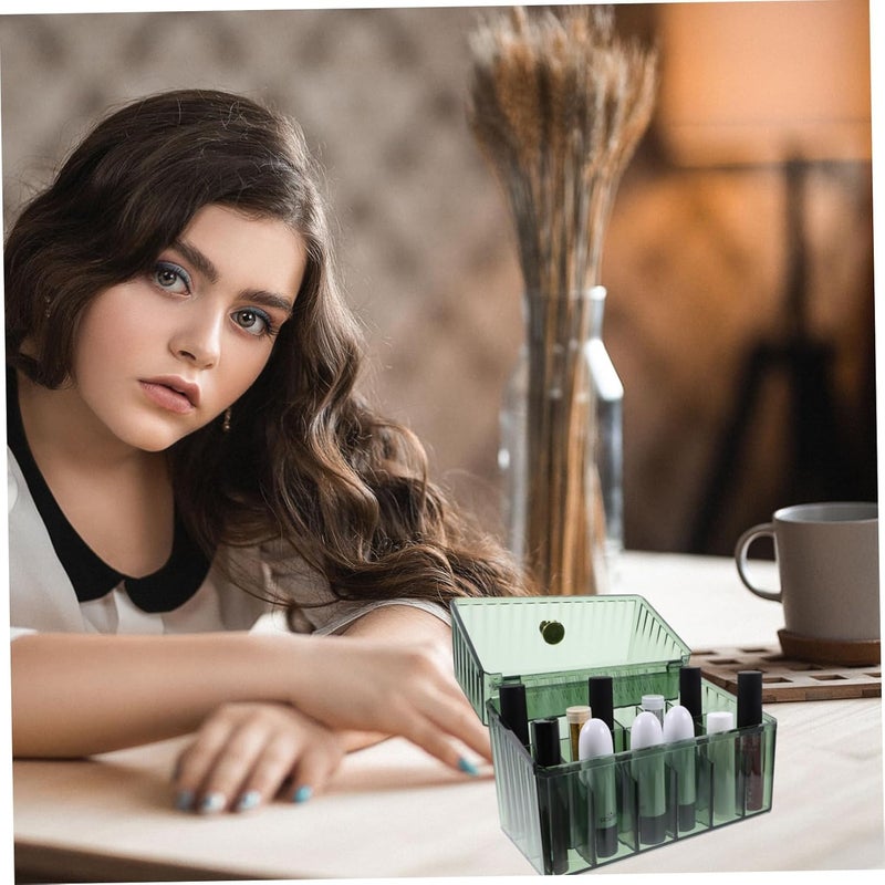 Makeup Organizer Lipstick Holder Storage Container Sturdy Structure Scratch-resistant Pet Material - Image 3