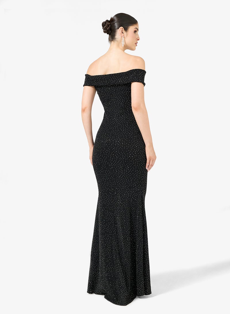 Ella Limited Edition Off Shoulder Shimmer Dress - Image 2