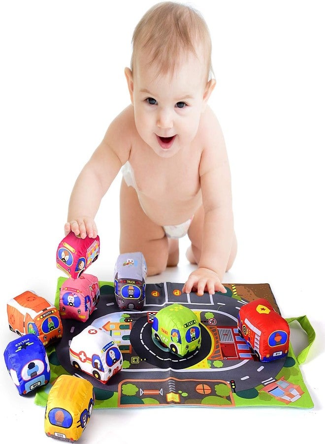 BeFunky Soft Car Toy Set with Play Mat for 1 Year Old Baby,Toddlers,Boys and Girls (9 Vehicle and a Play mat/Storage Bag) | Baby Toys 12-24 Months - Image 2