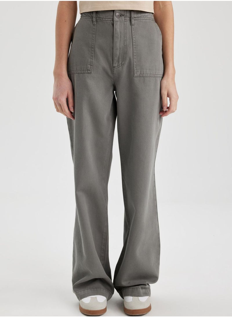DeFacto - Wide Leg Gabardine Trousers - Image 1