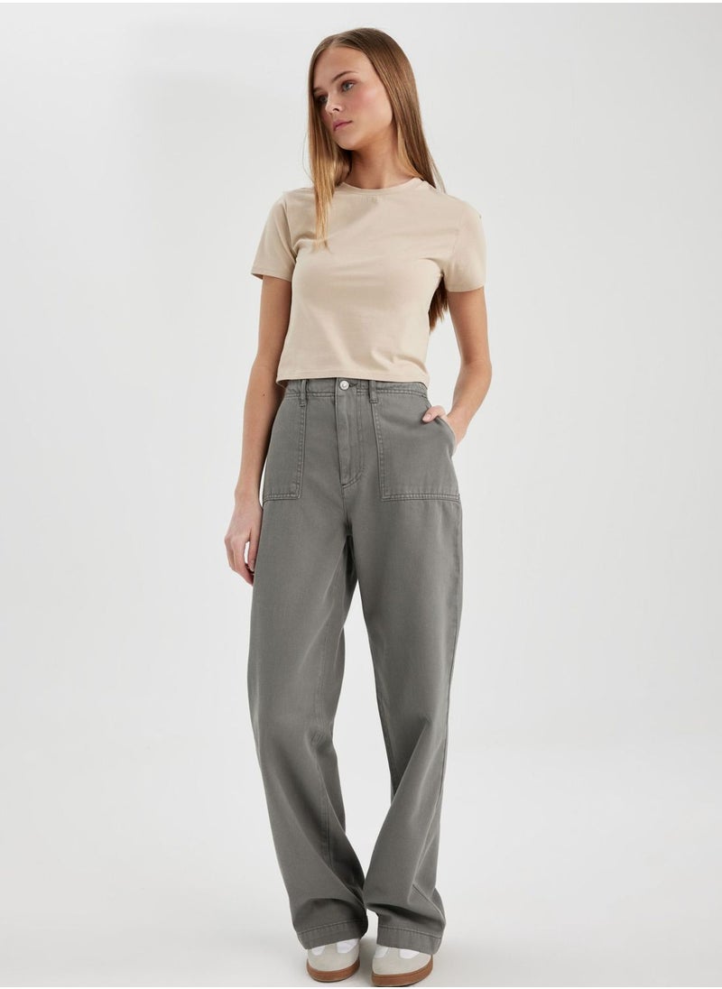 DeFacto - Wide Leg Gabardine Trousers - Image 1