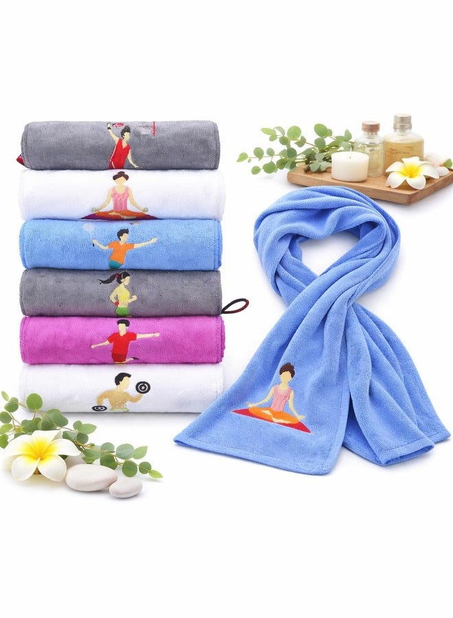 CLUZE Sports & Yoga Microfibre Gym Towel 25x110 CM | Ultra Soft, Quick Dry & Lightweight | Embroidered Fitness Design | Sweat Absorbent Travel & Workout Towel (Grey) - Image 1