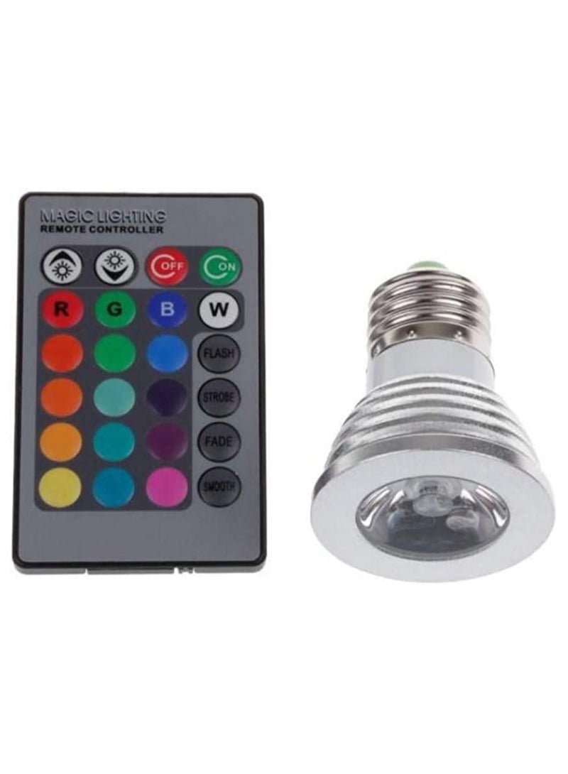 LED Bulb for Home, Party Decoration with Remote Controller (3W, E27)  - Image 1