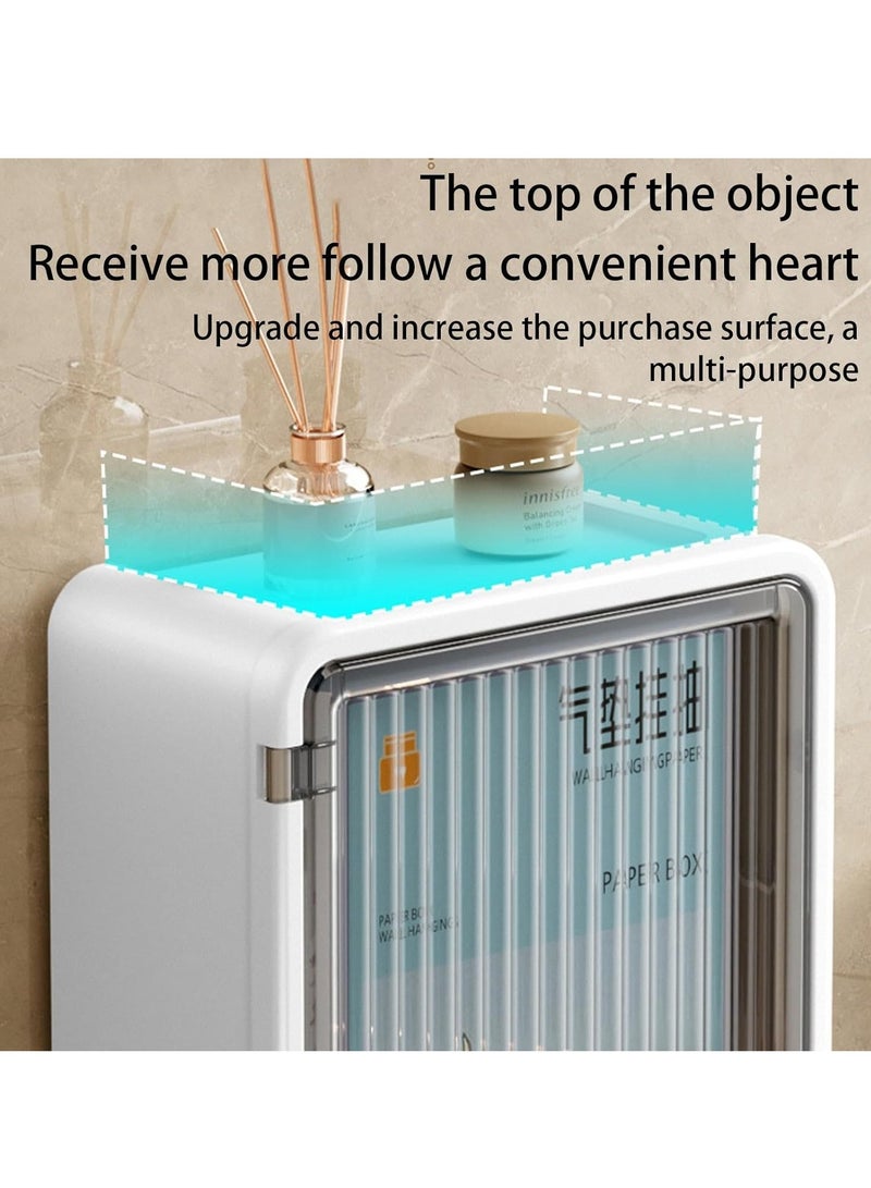 Bathroom Wall Organizer, Clear Storage Box, Wall Tissue Box Cover, Bathroom Tissue Holder, Multifunctional Tissue Storage, Kitchen Tissue Organizer, Living Room Tissue Holder, Space-Saving Tissue Box - Image 3