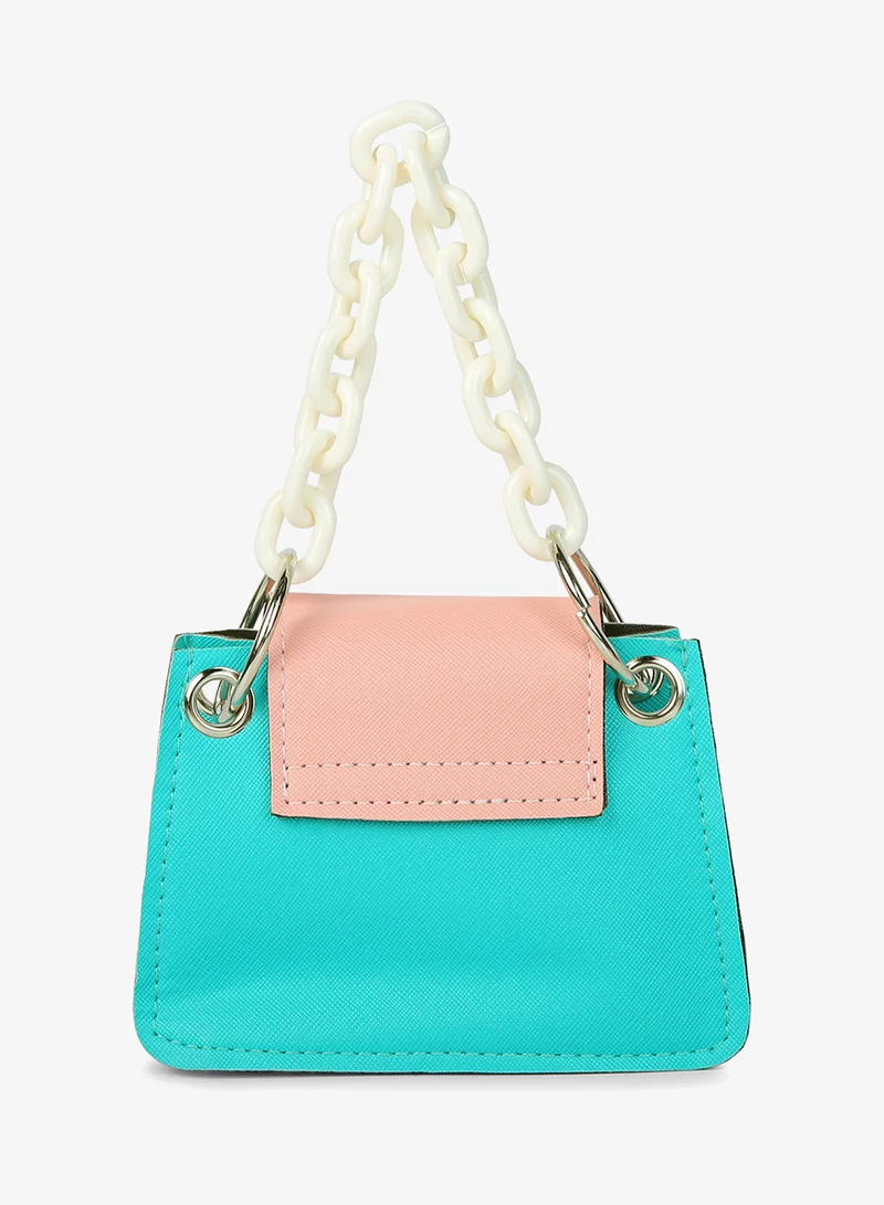 London rag Round Flap Mini Statement Bag