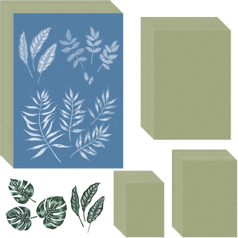 Cyanotype Paper Pack of 100 Sheets (A4, A5, A6, A7), Light-Sensitive Paper for Sun Printing, Perfect for DIY Art Projects, Home Or Restaurant Decor - Image 1