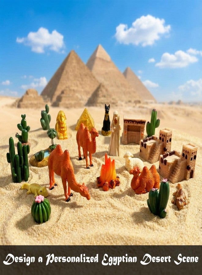 مجموعة تماثيل مصرية مصغرة من تاك إيبكس، 21 قطعة، ديكور مصري مصغر، هرم، تمثال أبو الهول، تذكارات، زينة، منحوتات، ديكور للمنزل والمكتب - Image 3