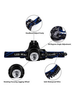ANYM ANYM High Power Headlamp Super Bright Light Rechargeable Waterproof Flashlight with Zoomable Work Hard Hat for Camping Hiking Outdoors  - Image 3