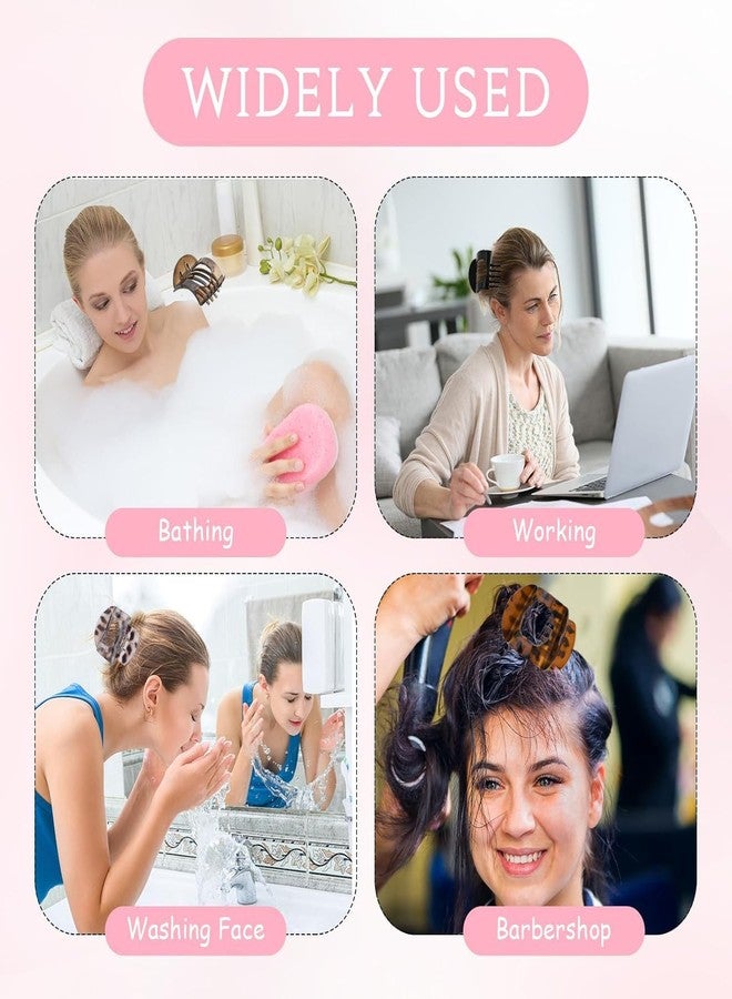 Jeffan 4 PCS Flat Hair Claw Clips for Women, Square Flat Hair Claws for Thick Thin Hair, Secure Hold Inner Teeth Hair Claw Clips, Strong Hold Side Hair Clamps for Styling Sectioning, Beige - Image 5