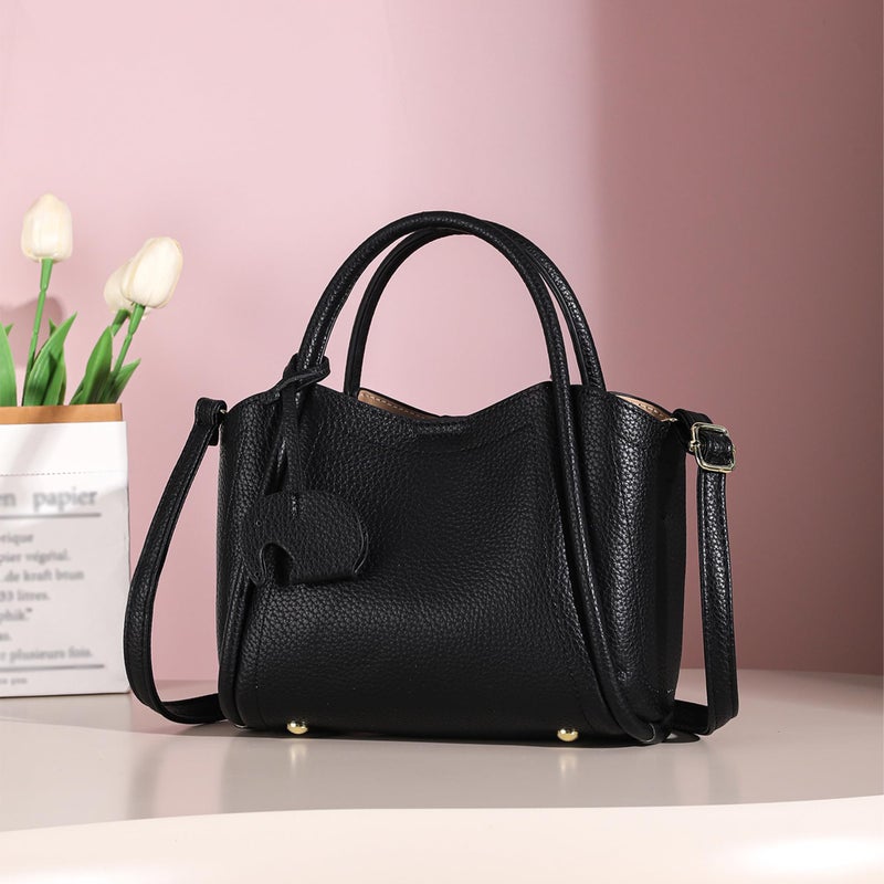 Cheruty Small Crossbody Purse for Women, Faux Leather Mini Handbag with Top Handle and Adjustable Strap, Elegant Shoulder Bag for Daily Use, Date, or Travel, Black - Image 3