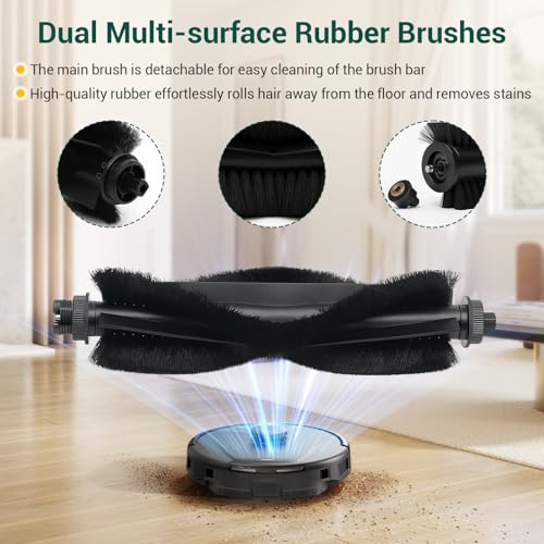 BUXEBUX 19Pack Replacement Parts Accessories for Eufy L60/L60 Hybrid/L60/L50 Series Robot Vacuums Kit, 1 Main Roller Brush, 4 Hepa Filters, 6 Side Brushes, 6 Dust Bags, 1 Screwdriver, 1 Clean Tool - Image 3