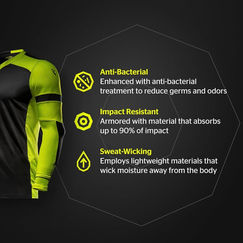 Storelli ExoShield Gladiator Goalkeeper Jersey, High-Impact Protection, Sweat-Wicking, Breathable Athletic Shirt for Soccer - Image 3