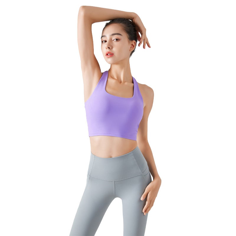 New Halter Sports Bra Top Yoga Gym Black  - Image 5