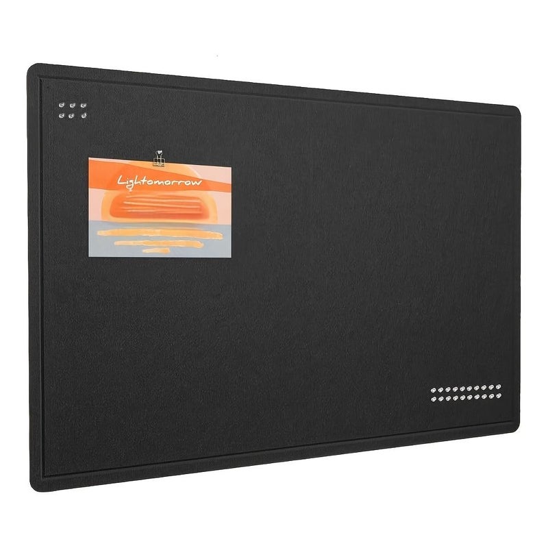 Black Self Adhesive Felt Pin Board Foldable Bulletin Board with Push Pins - Image 1