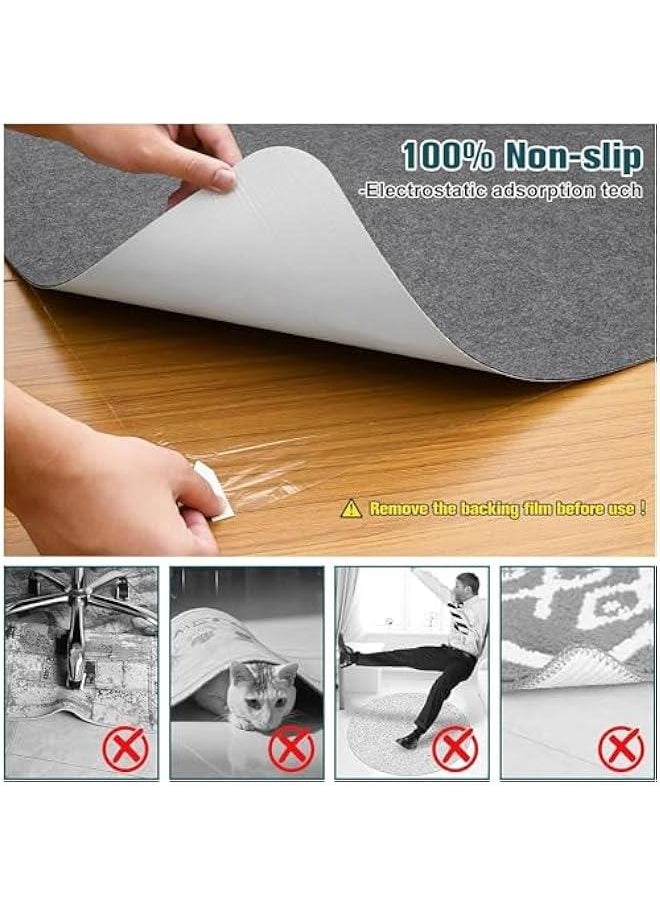 TRASSLE Office Chair Mat for Rolling Chairs Large Anti-Slip-Recyclable Material Computer Chair Mat Rug for Office/Home  - Image 2