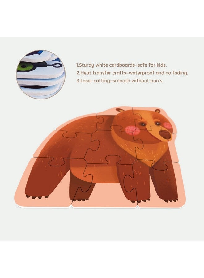 Toi 6 Packs Large Piece Toddler Jigsaw Puzzles for Kids Aged 3+, Animal Shaped Floor Puzzles for Beginner, Preschool Learning Game for Boys Girls, Animal Paradise - Image 4