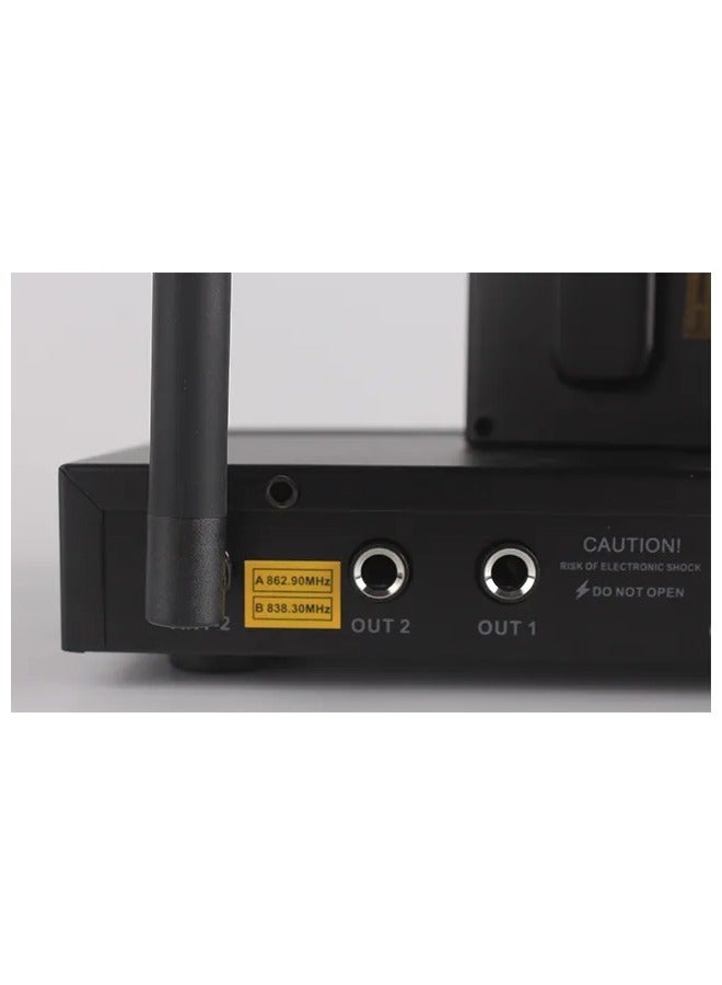 BNK Professional 2 Channel VHF Wireless Microphone System Includes 2 Lapel Microphones with Transmitter for Parties, Conferences, and Meetings - Image 4