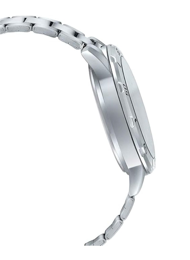 CASIO ساعة يد أنتيزر كوارتز للرجال من الفولاذ المقاوم للصدأ - MTP-VD01D-2EVUDF - 45 مم - فضي - Image 3