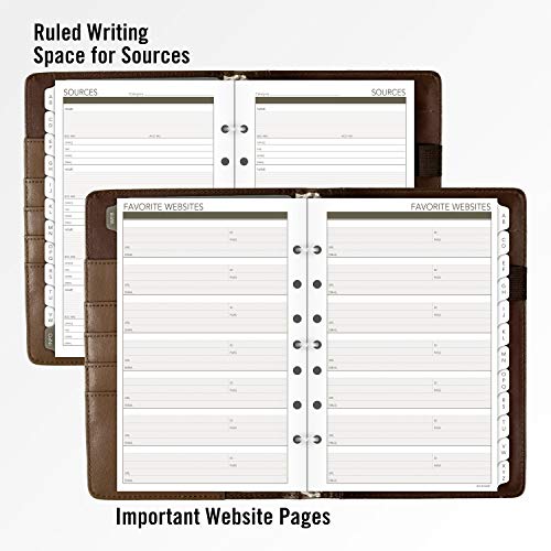 AT-A-GLANCE Day Runner Harrison Phone and Address Book, Directory, 5-1/2" x 8-1/2", Size 4, Brown (1124-0286) - Image 5