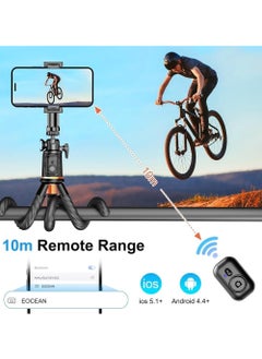Generic Mini Camera Tripod Stand With Cold Shoe Mount Flexible Selfie Stick Phone Tripod With Remote Small Travel GoPro Tripod For Video Recording Vlogging Octopus Tripod  - Image 5