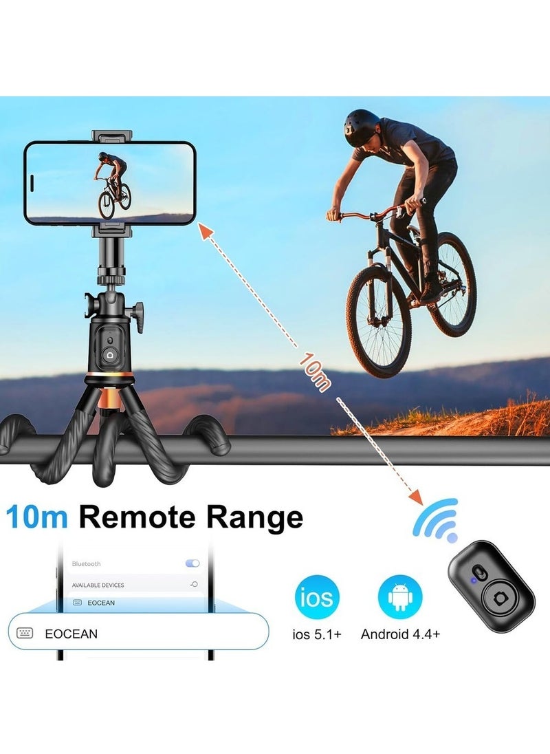 Generic - Mini Camera Tripod Stand With Cold Shoe Mount Flexible Selfie Stick Phone Tripod With Remote Small Travel GoPro Tripod For Video Recording Vlogging Octopus Tripod - Image 1
