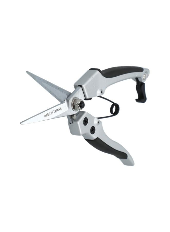 Quinnco Flower Type Pruning Shear Silver and Black 8inch - Image 2