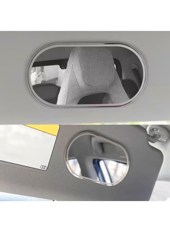 jaexest Car Sun Visor Mirror, Oval Vehicle Cosmetic Makeup Mirror, Self-Adhesive Vanity Mirror for Truck, SUV & Car, Easy Mount Automotive Accessory for On-the-Go Touch-Ups - Image 5
