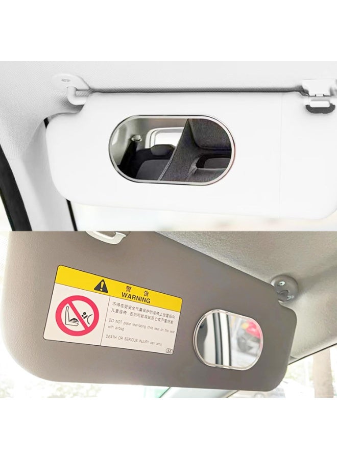 jaexest Car Sun Visor Mirror, Oval Vehicle Cosmetic Makeup Mirror, Self-Adhesive Vanity Mirror for Truck, SUV & Car, Easy Mount Automotive Accessory for On-the-Go Touch-Ups - Image 3