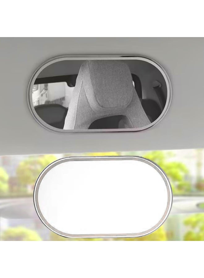 jaexest Car Sun Visor Mirror, Oval Vehicle Cosmetic Makeup Mirror, Self-Adhesive Vanity Mirror for Truck, SUV & Car, Easy Mount Automotive Accessory for On-the-Go Touch-Ups - Image 1