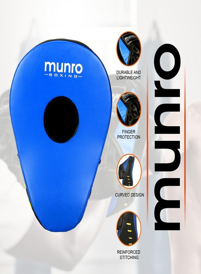 MUNRO Boxing Focus Pads, Focus Mitts for All Age Groups, Curved Focus Pads for Men and Women, Target Hand Pads for Boxing, MMA, Kickboxing, Muay Thai, Karate, Taekwondo, Martial Arts. (Blue/Black) - Image 4
