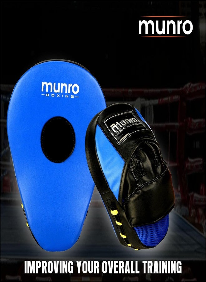 MUNRO Boxing Focus Pads, Focus Mitts for All Age Groups, Curved Focus Pads for Men and Women, Target Hand Pads for Boxing, MMA, Kickboxing, Muay Thai, Karate, Taekwondo, Martial Arts. (Blue/Black) - Image 5