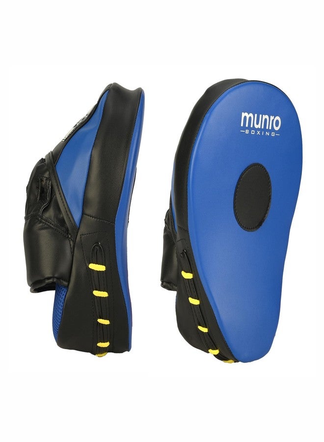 MUNRO Boxing Focus Pads, Focus Mitts for All Age Groups, Curved Focus Pads for Men and Women, Target Hand Pads for Boxing, MMA, Kickboxing, Muay Thai, Karate, Taekwondo, Martial Arts. (Blue/Black) - Image 2