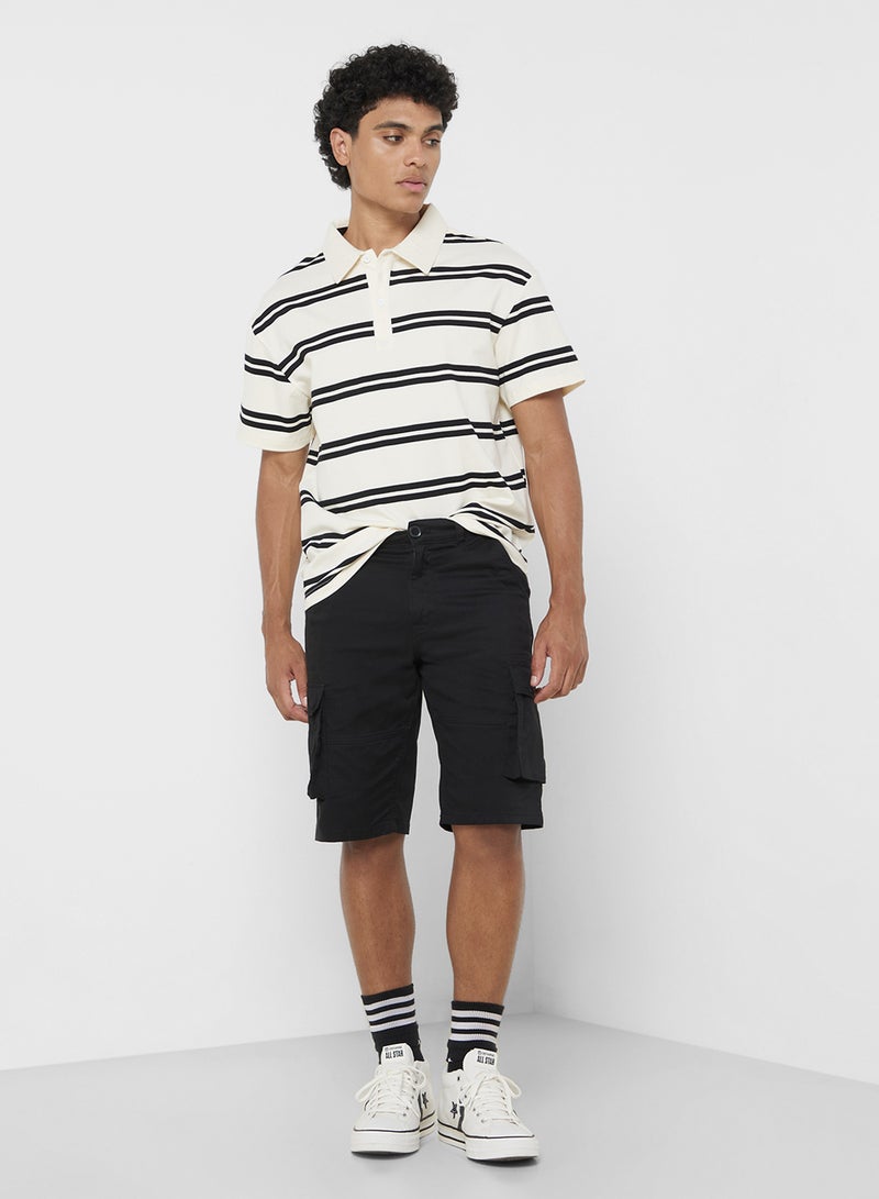Seventy Five Polo Striped Shorts Sleeve T-Shirt - Image 4