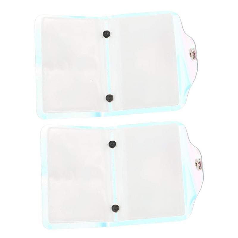 Beaupretty 2 Pcs Clear Card Holder Wallets Holographic Business Card Case Travel Organizer - Image 2