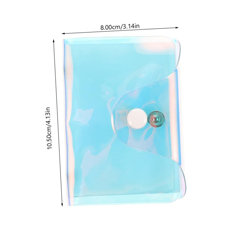 Beaupretty 2 Pcs Clear Card Holder Wallets Holographic Business Card Case Travel Organizer - Image 3