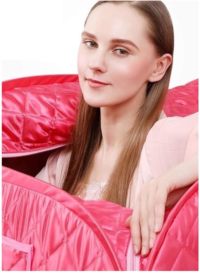 BIG MAX 2 People Home Sauna Bath Steam Device, Full Body Home Sauna Spa, 9 Temperature Modes (Timed Mode, HD display, 1000W, Red)  - Image 3